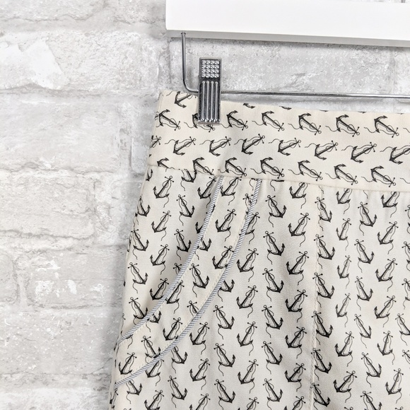 J Crew Anchor Skirt 8 Nautical White Cotton Mini - Picture 3 of 6